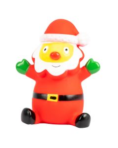 Juguete masticable santa para mascota rojo