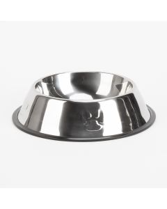 Taza metálica para mascota lisa 22cm plateado