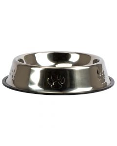 Taza metálica para mascota plateado