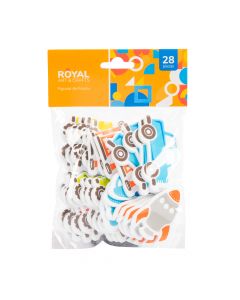 Figura foamy adhesiva medio transporte 28pzas +3a surtido