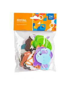 Figura foam cara animales zoológico 24pzas