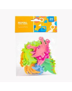 Figura foamy adhesiva dinosaurios 20pzas surtido