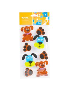 Figura foamy adhesiva perro 8pzas surtido