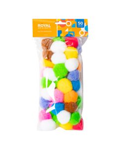 Pom pom afelpado 38mm 50pcs surtido