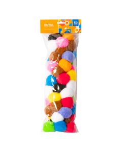 Pom pom afelpado 50mm 50pcs surtido
