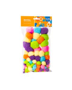 Pom pom afelpado 120pzas surtido