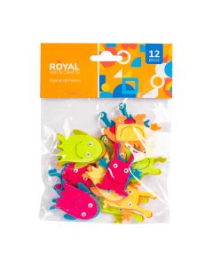 Figura foam afelpada con ojos 12pzas