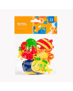 Figura foam afelpada animales marinos 12pzas
