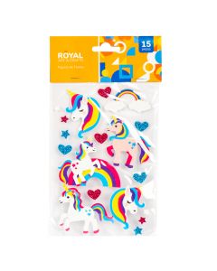 Figura foamy adhesiva nube 15pzas surtido