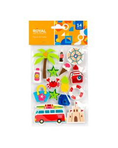 Figura foamy adhesiva 3d 14pzas surtido