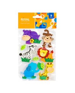 Figura foamy animal selva 9pzas +3a surtido