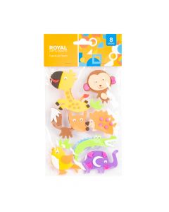 Figura foamy adhesivas animales 8pzas surtido