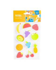 Figura foamy adhesiva frutas 11pzas surtido
