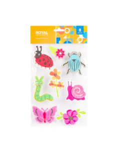 Figura foamy adhesiva insectos 8pzas surtido
