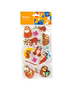 Figura foamy adhesiva perezoso 13pzas surtido