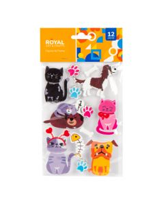 Figura foamy adhesiva 12pzas surtido