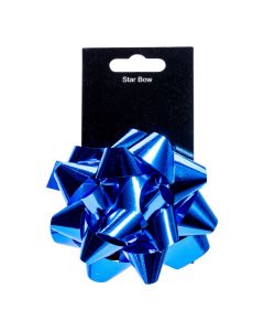 Moño plástico brillante azul