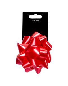 Moño plástico liso rojo