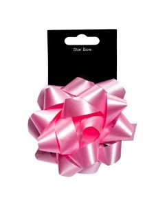 Moño plástico liso rosado