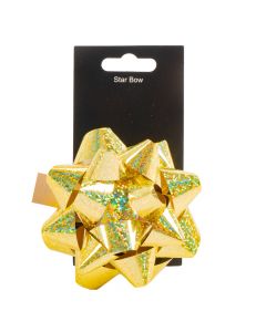 Mono plástico puntos 10cm dorado tornasol