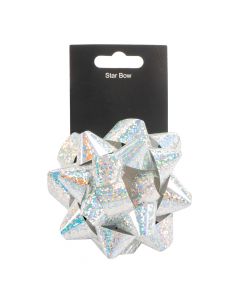 Mono plástico puntos 10cm plateado tornasol