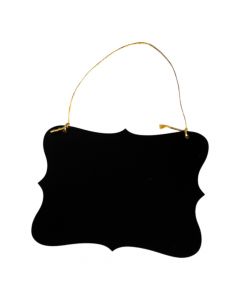 Pizarra madera con figura negro