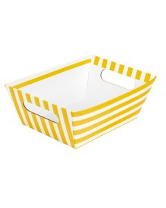 Caja cartón trapezoidal estampado rayas 