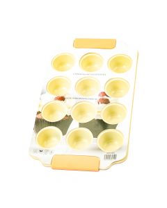 Molde acero liso antiadherente 12 cupcakes