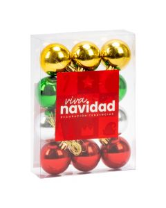 Esferas navideñas brillantes 4cm