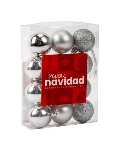 Esferas navideñas plateadas