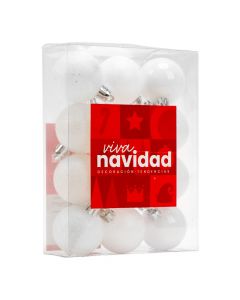 Esferas navideñas blancas