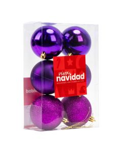 Esferas navideñas moradas