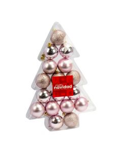 Esferas navideñas rosado pack