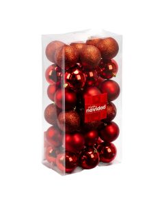 Esferas navideñas rojas pack