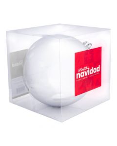 Esfera navideña plateada