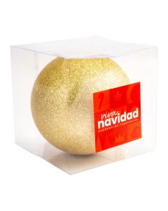 Esfera navideña dorada