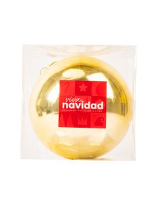Esfera navideña lisa brillante 20cm dorado