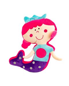 Almohadón afelpado figura sirena 36x22cm multicolor