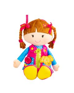 Muñeca tela interactiva 40cm multicolor