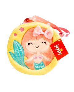 Bolso tela afelpado bordado sirena