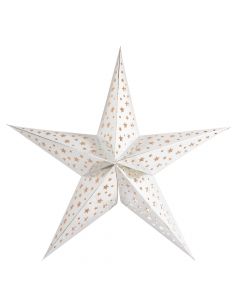 Estrella papel navideña con relieve 60cm plateado