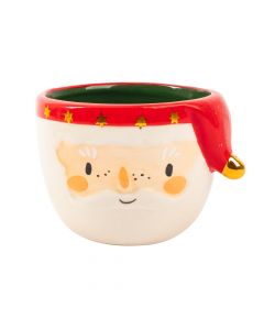 Taza cerámica navideña relieve santa 270ml