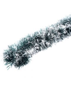 Guirnalda artificial con nieve 200x9cm verde y blanco