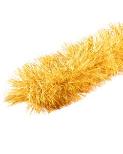 Guirnalda metalizada plástica lisa 200x17cm dorado