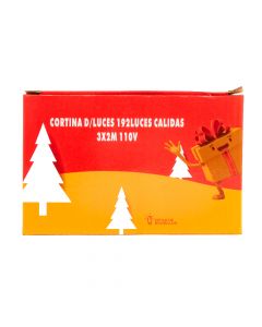 Cortina con luz cálida 192 luces 4w 3x2m