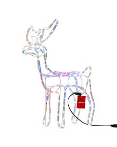 Figura reno con luz led multicolor 144 luces 110v
