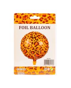 Globo metálico estampado animal print leopardo 