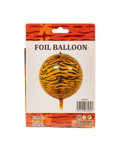 Globo metálico estampado animal print tigre 22pulg