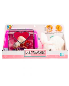Mascota afelpada con sonido y accesorios 4pzas 