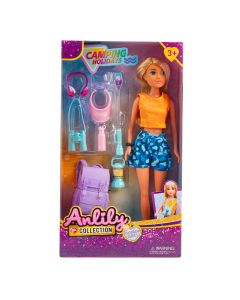 Muñeca barbie anlily camping holidays con accesorios 11.5pulg +3a